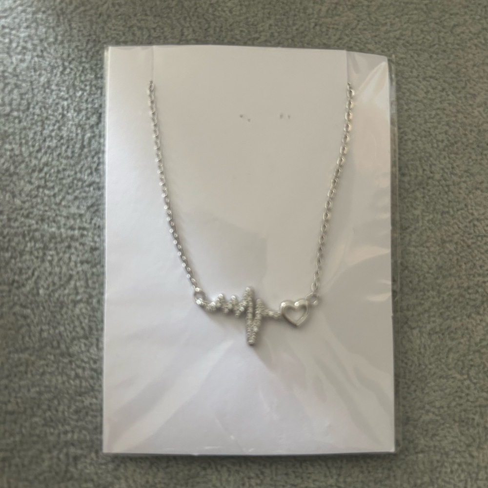 Silver Heartbeat Necklace